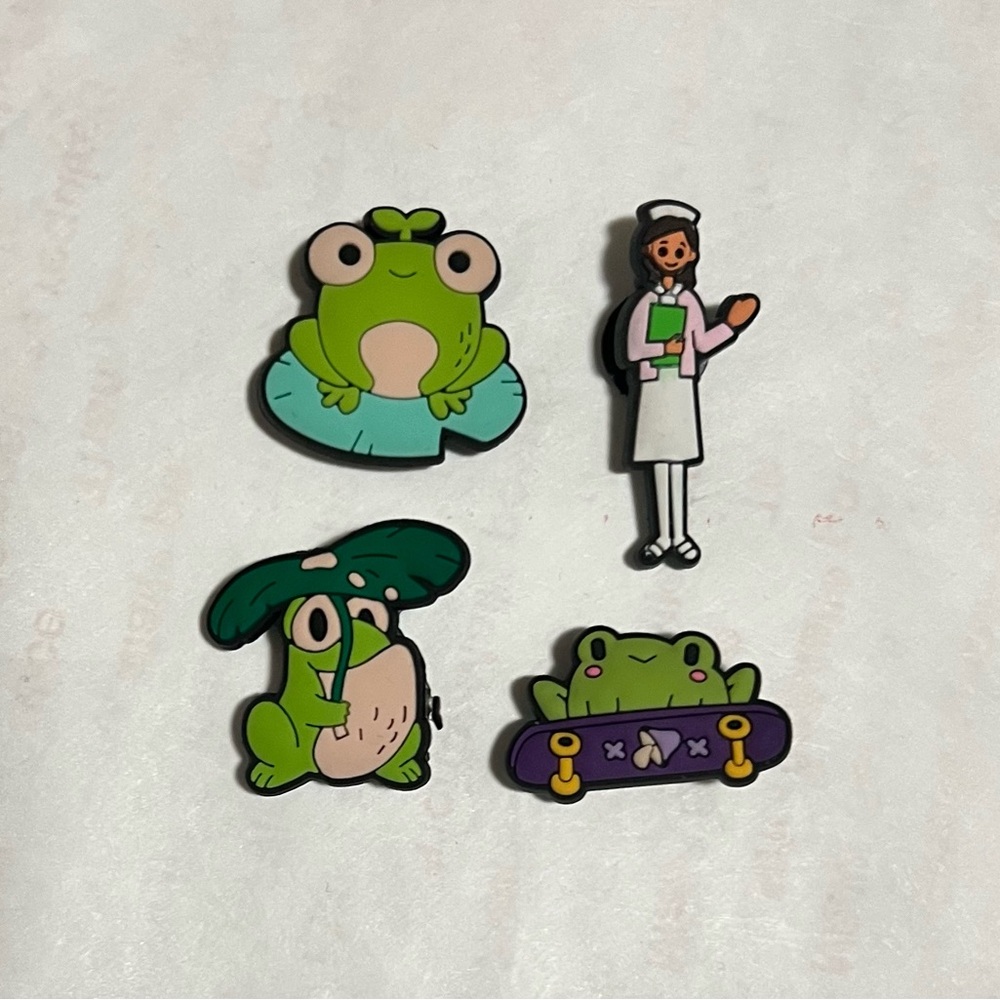 Funny Frogs and Nurse Shoe Charms